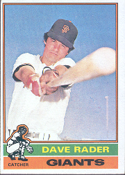 1976 Topps Baseball Cards      054      Dave Rader